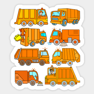 Trash Truck Design Boys Girls Men Women Sticker